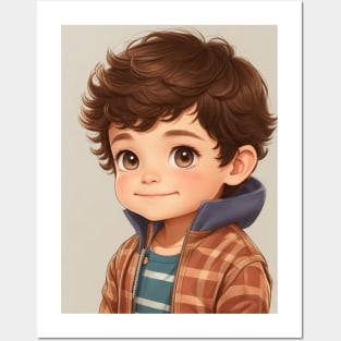 Adorable cute boy. Posters and Art